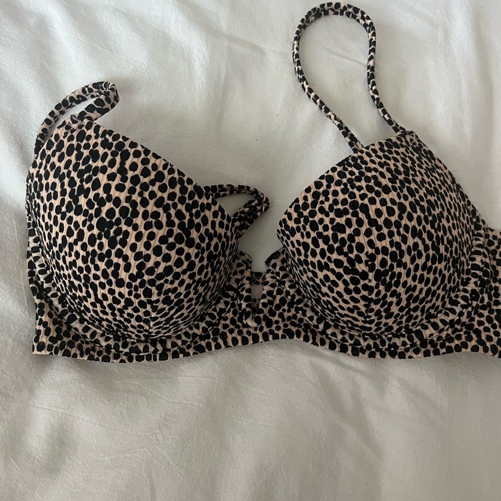 animal print bikini top